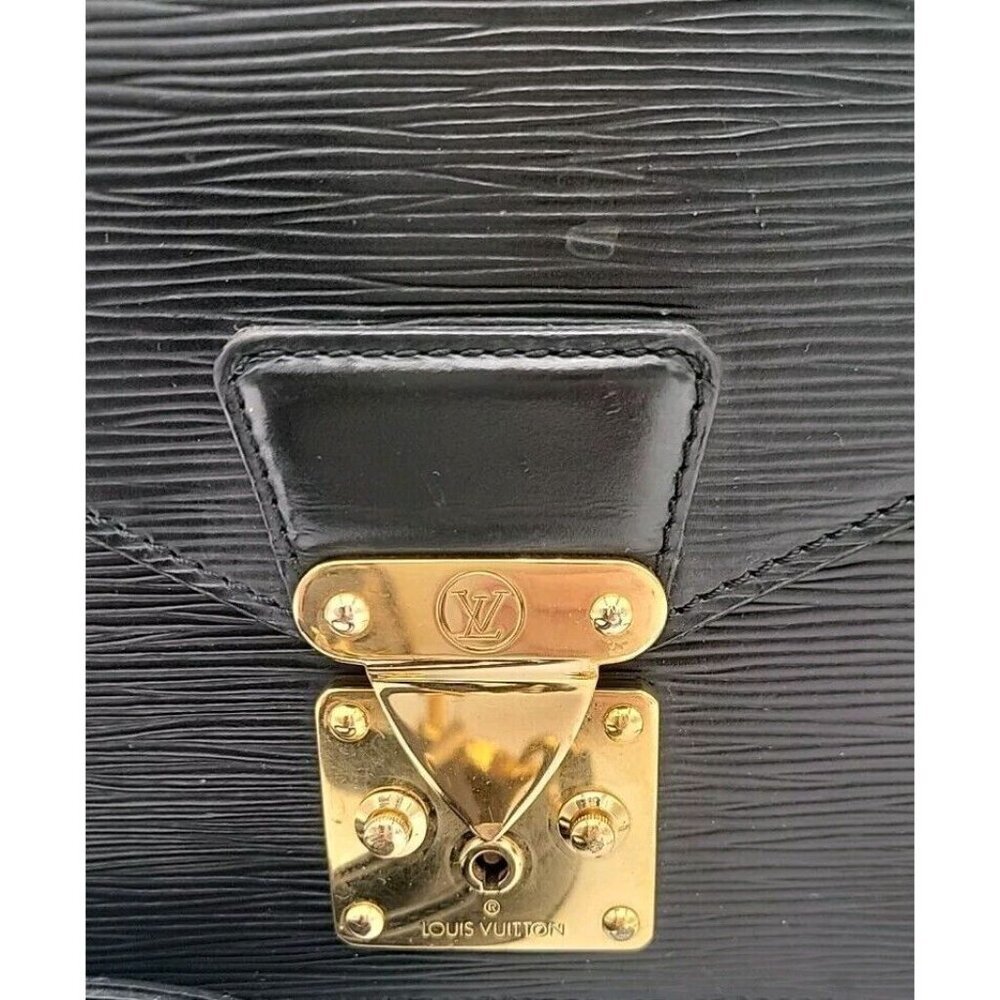 LOUIS VUITTON Epi Monceau M52122 Handbag Shoulder Bag Black leather Strap Keys - Picture 2 of 16